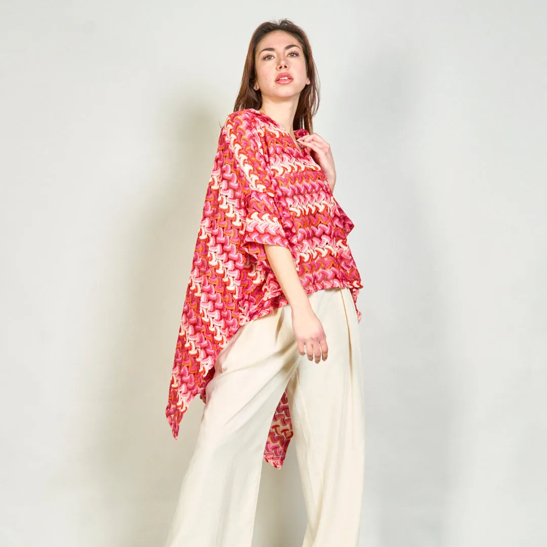 Multicolor abstract print flowy shirt wholesale