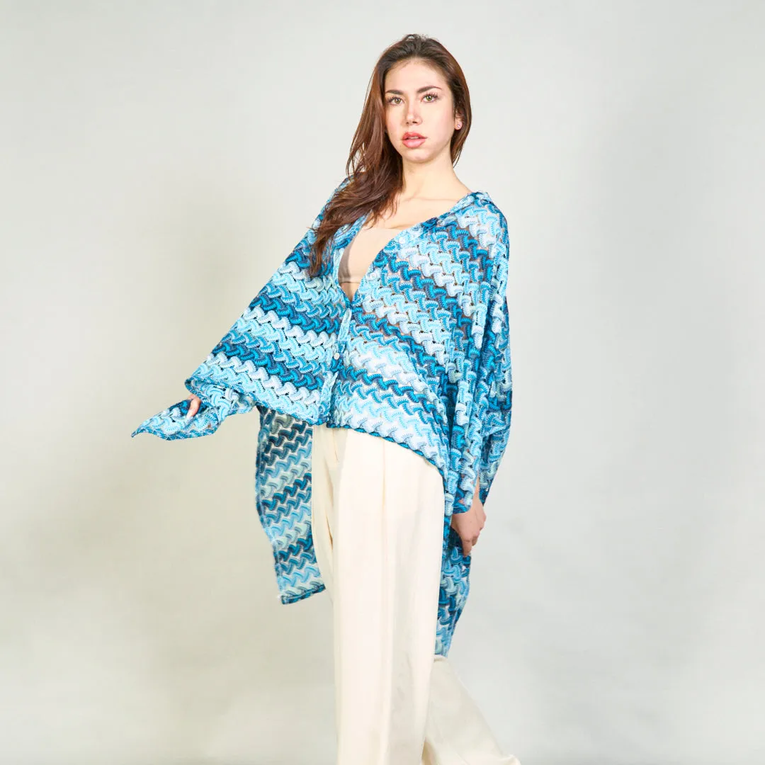 Multicolor abstract print flowy shirt wholesale