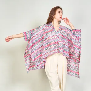 Multicolor abstract print flowy shirt wholesale