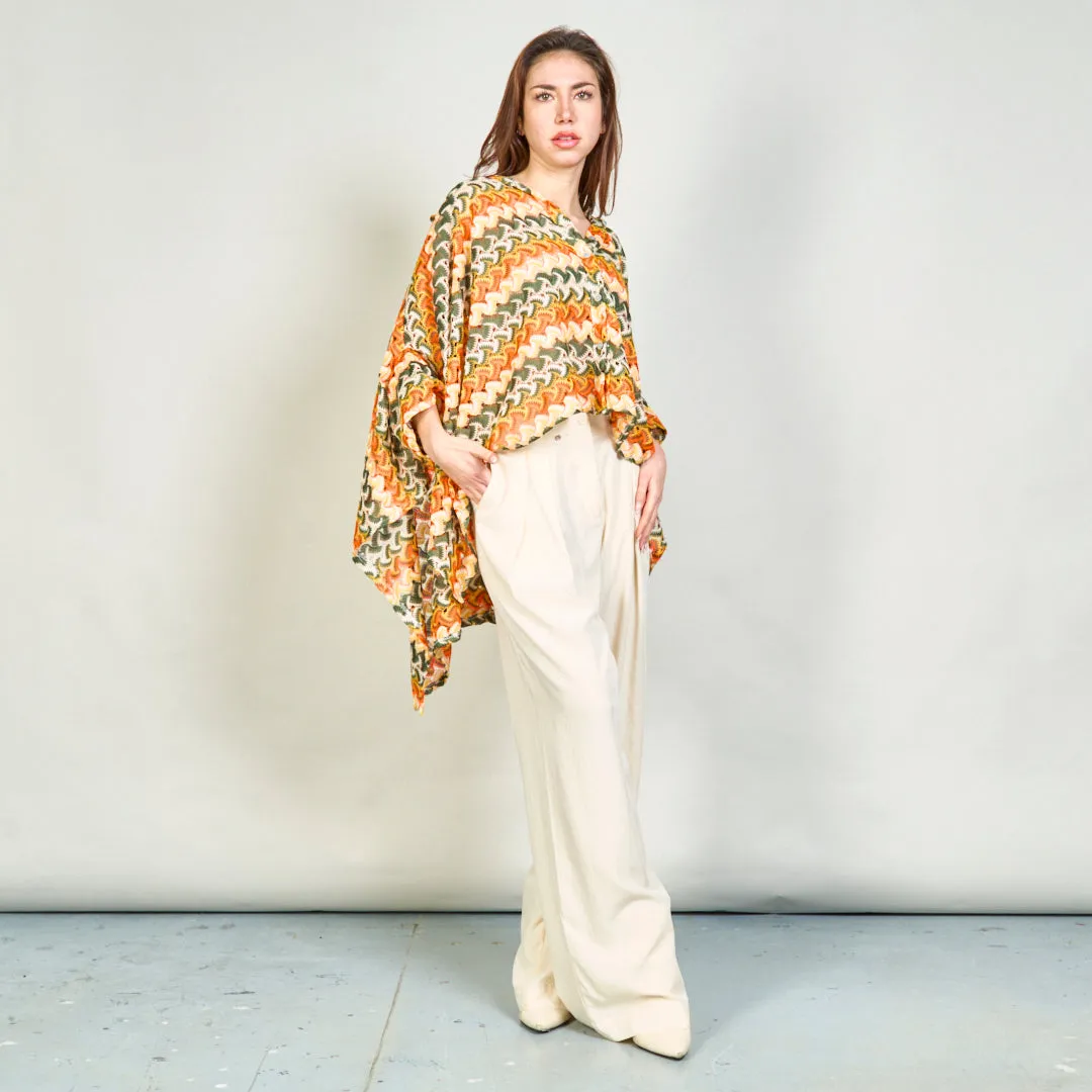 Multicolor abstract print flowy shirt wholesale