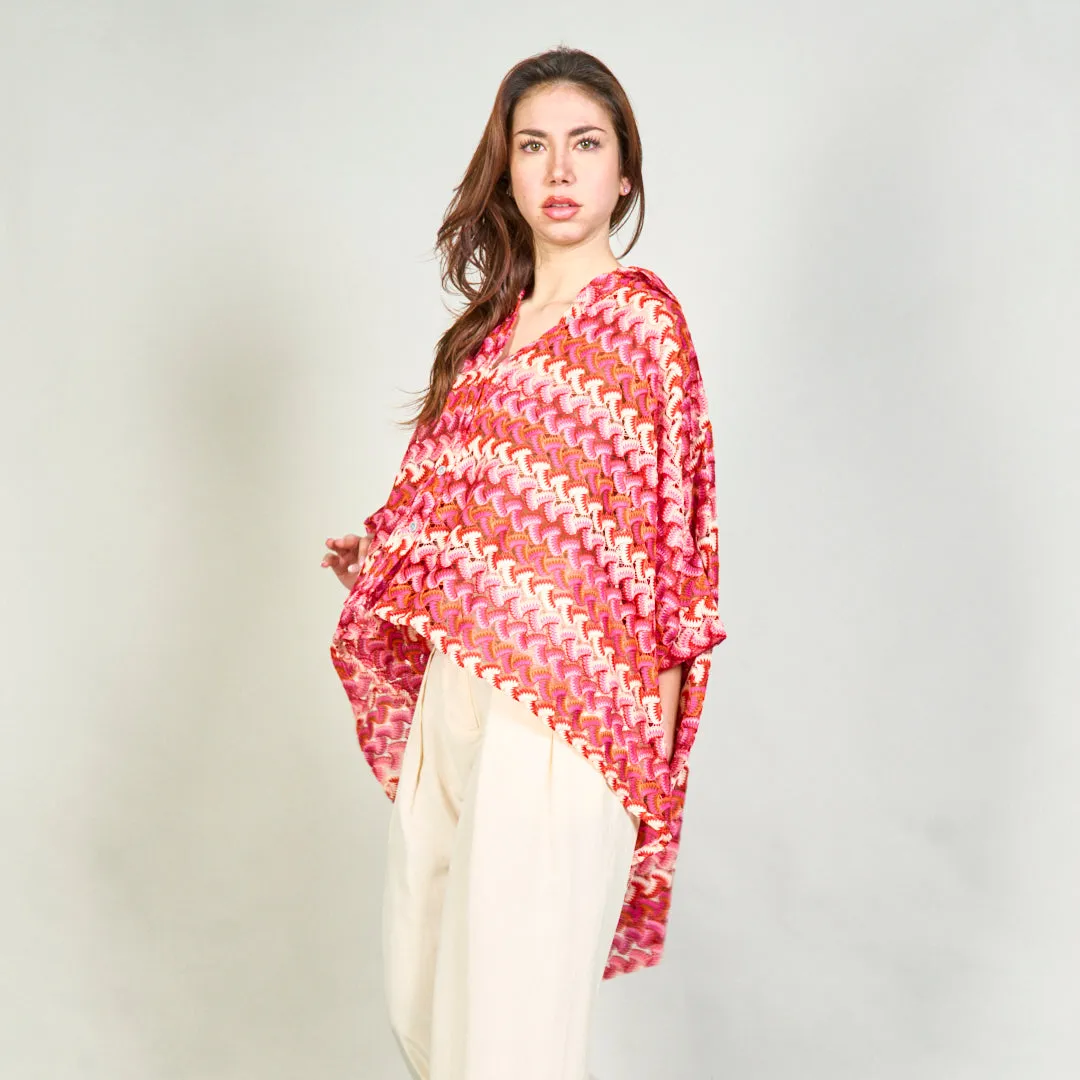 Multicolor abstract print flowy shirt wholesale