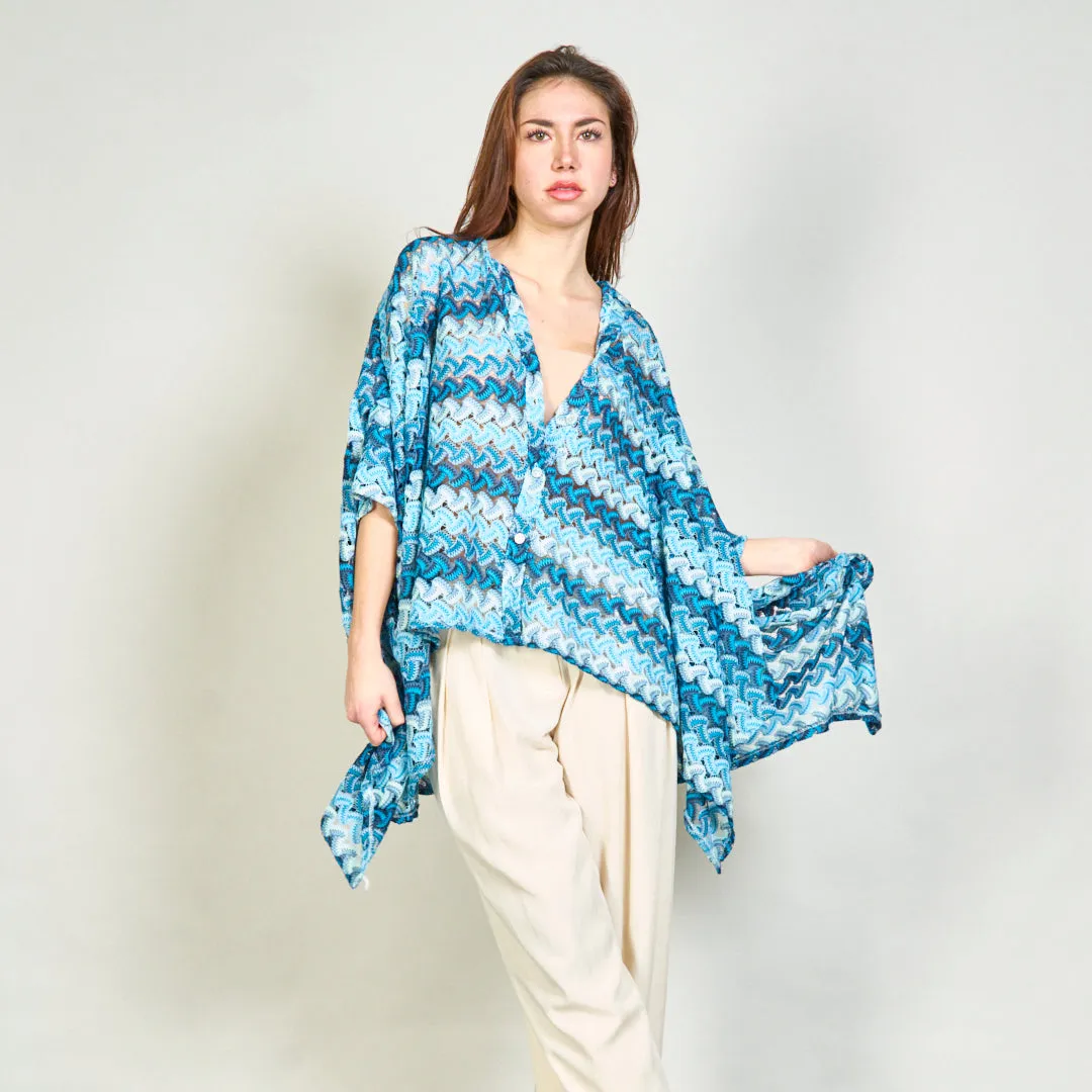 Multicolor abstract print flowy shirt wholesale