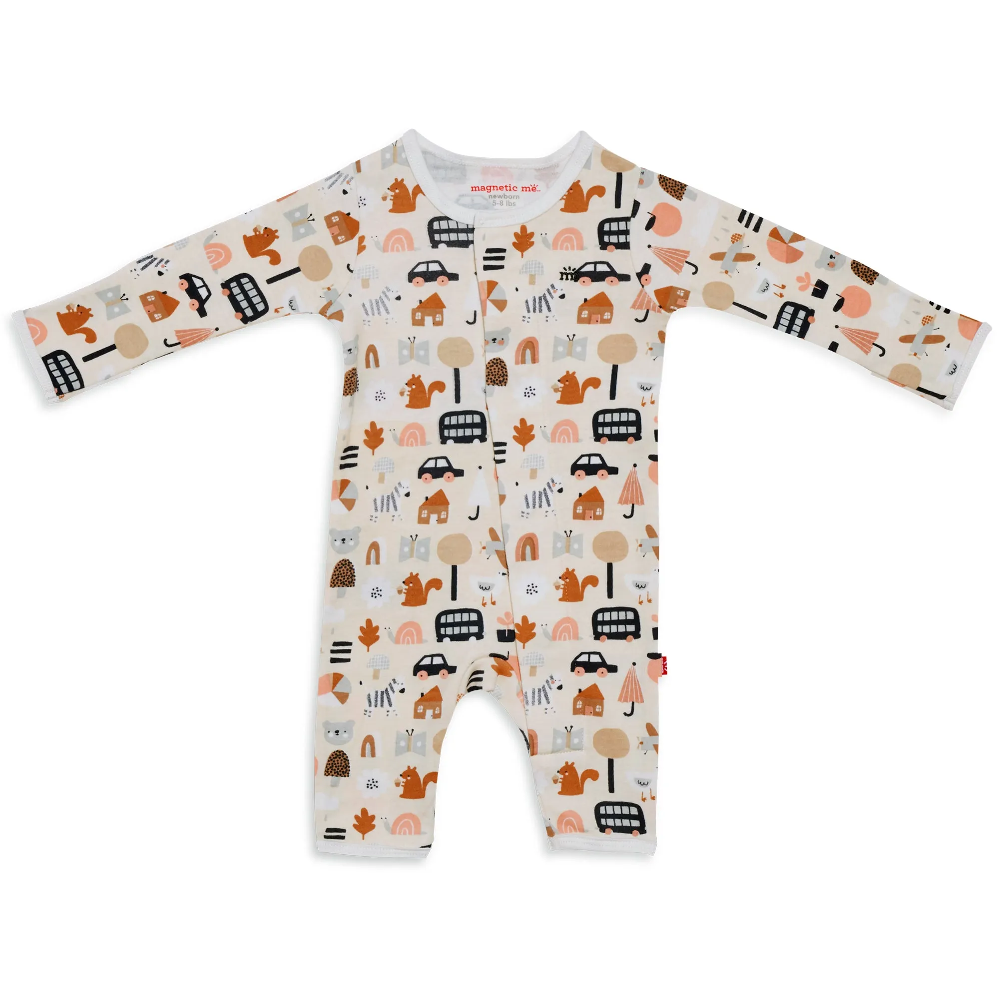 Organic Cotton Magnetic Coverall - Prints