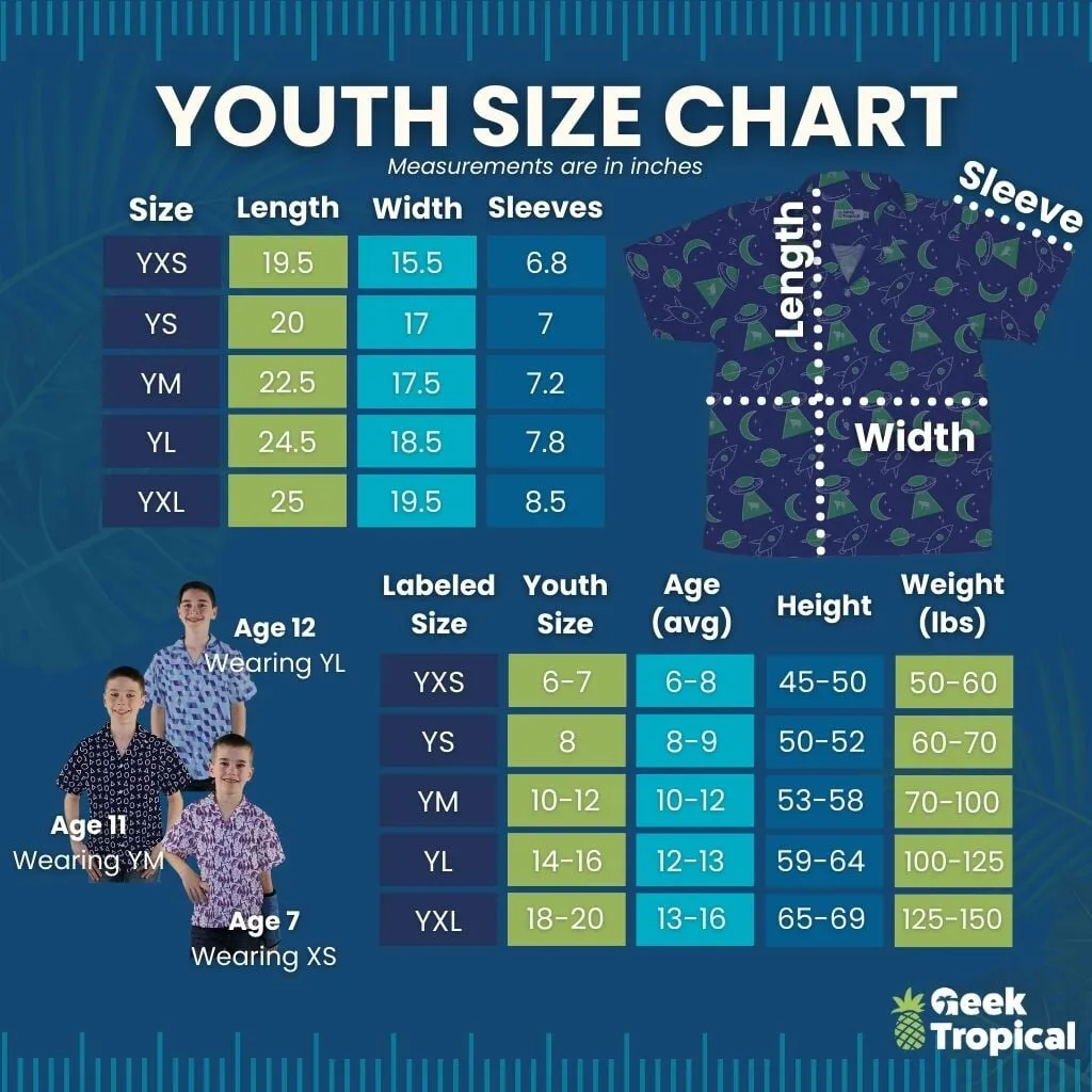 Purple Computer Circuit Board Youth Hawaiian Shirt