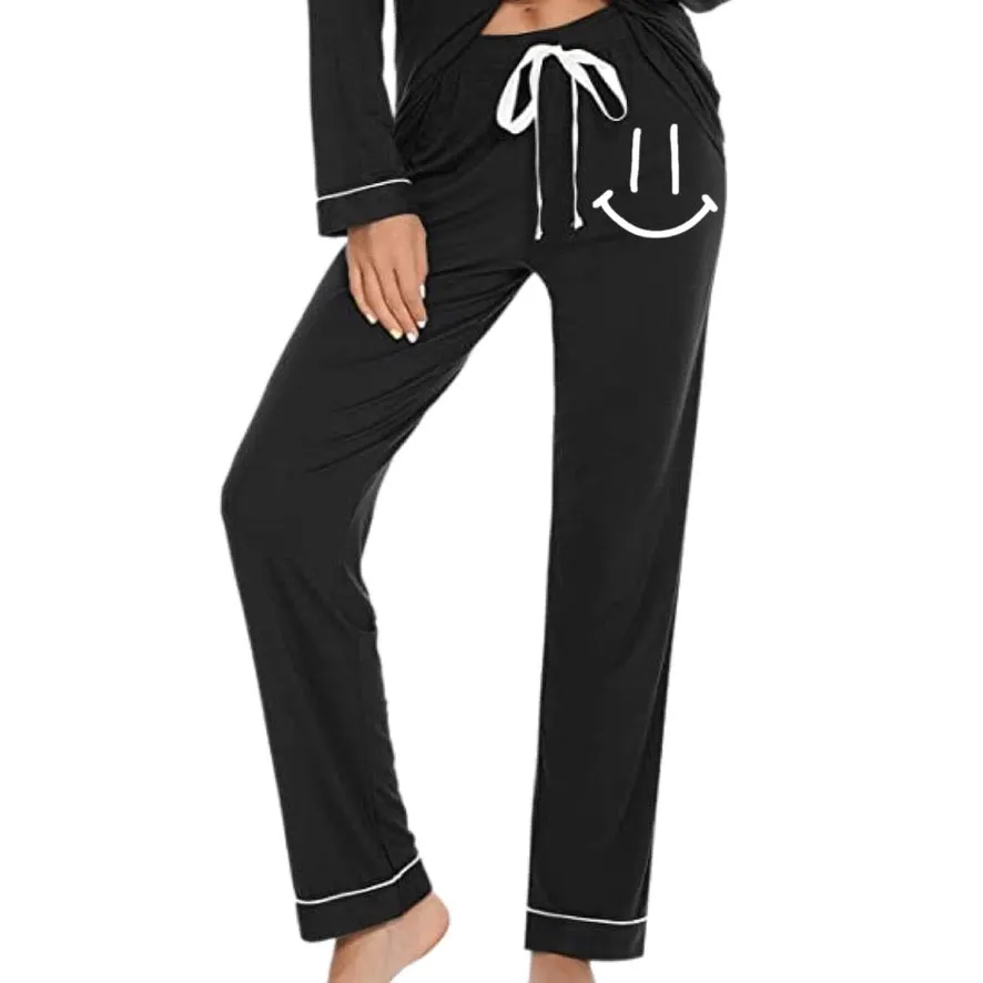 Smiley Face Pajama Set Bamboo L/S