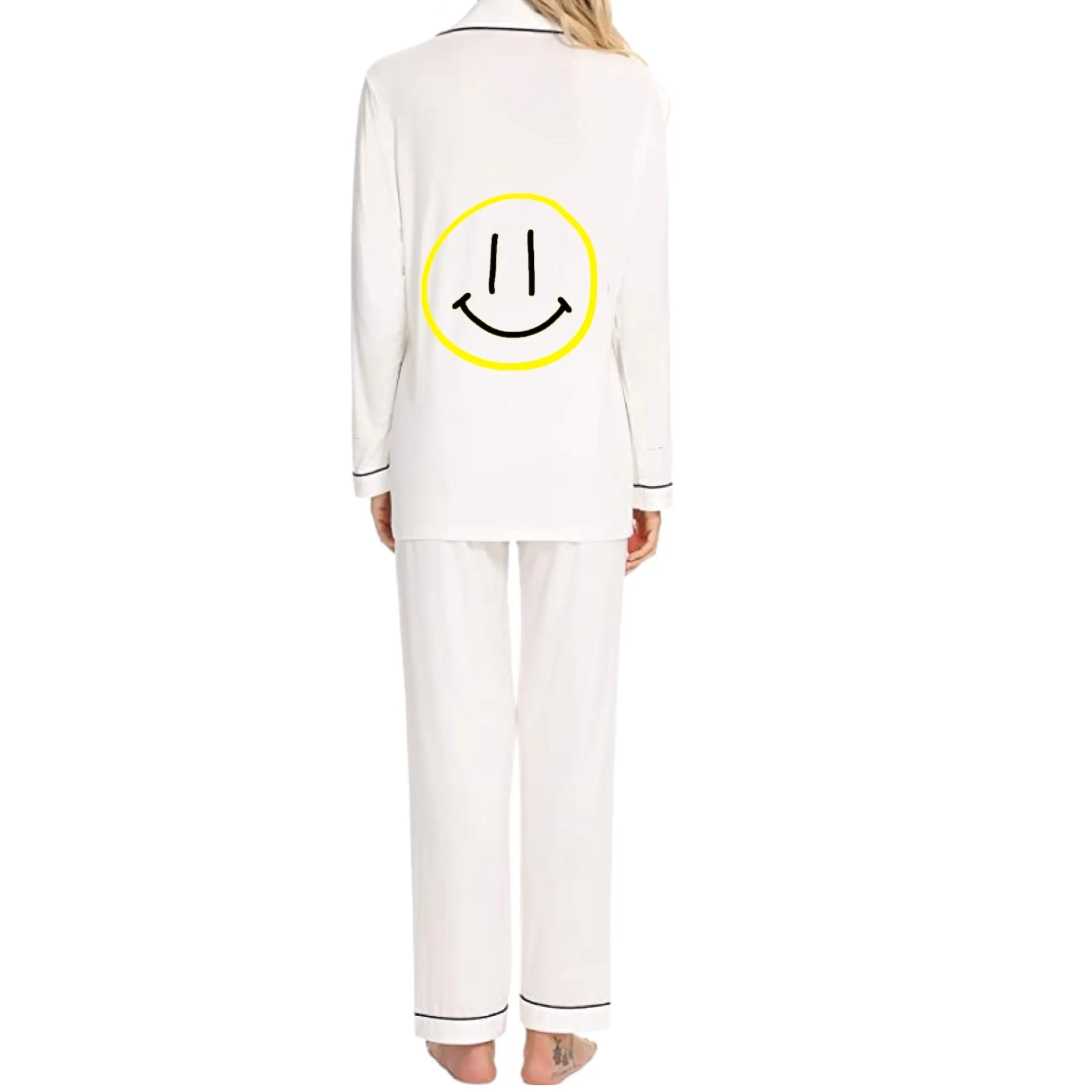 Smiley Face Pajama Set Bamboo L/S