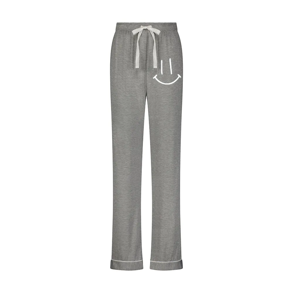 Smiley Face Pajama Set Bamboo L/S
