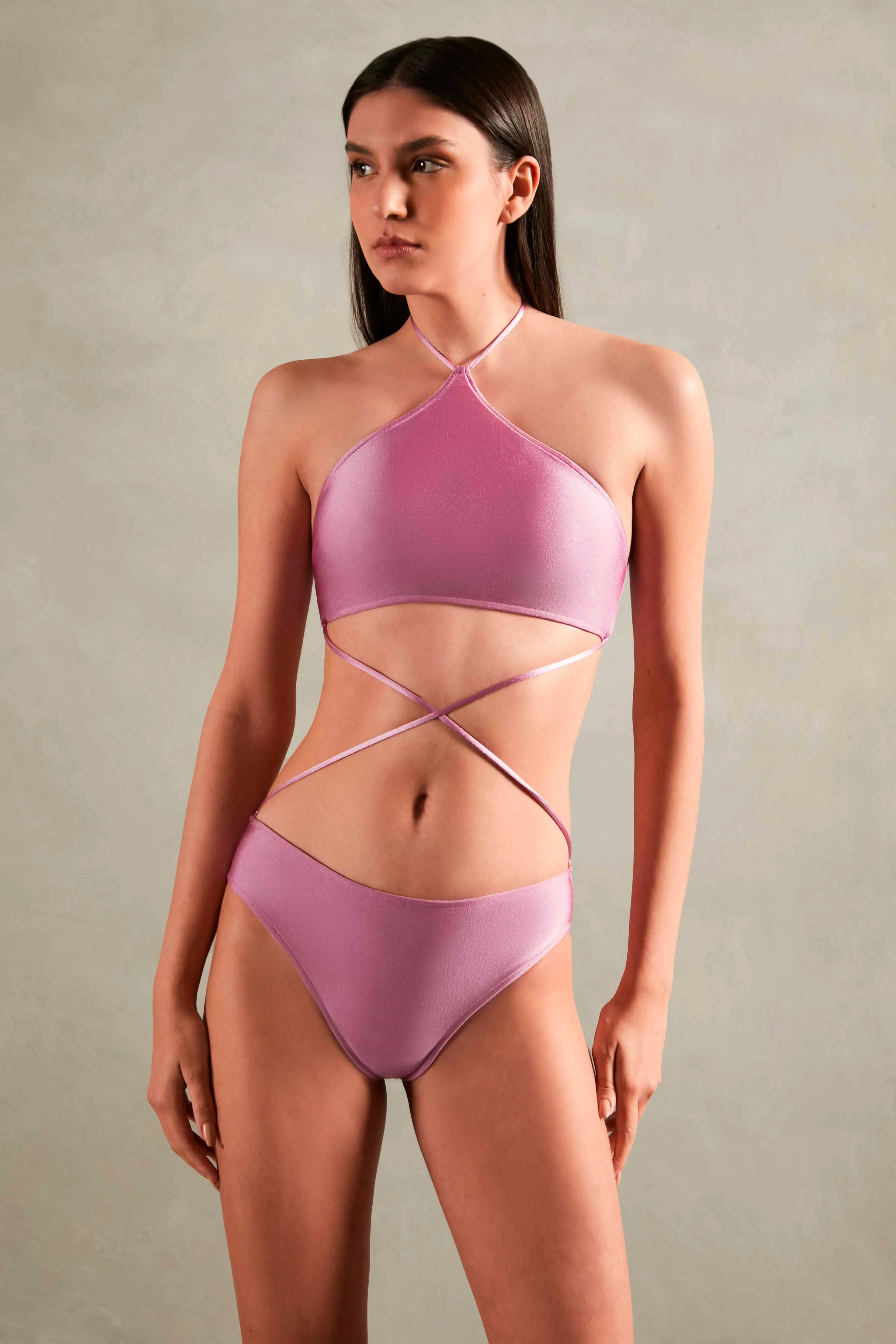 Solid Wraparound Bikini
