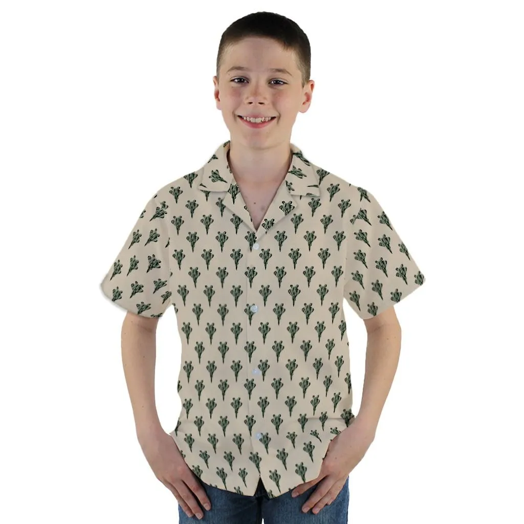 Stealth Fighters Tan Aviation Light Blue Youth Hawaiian Shirt