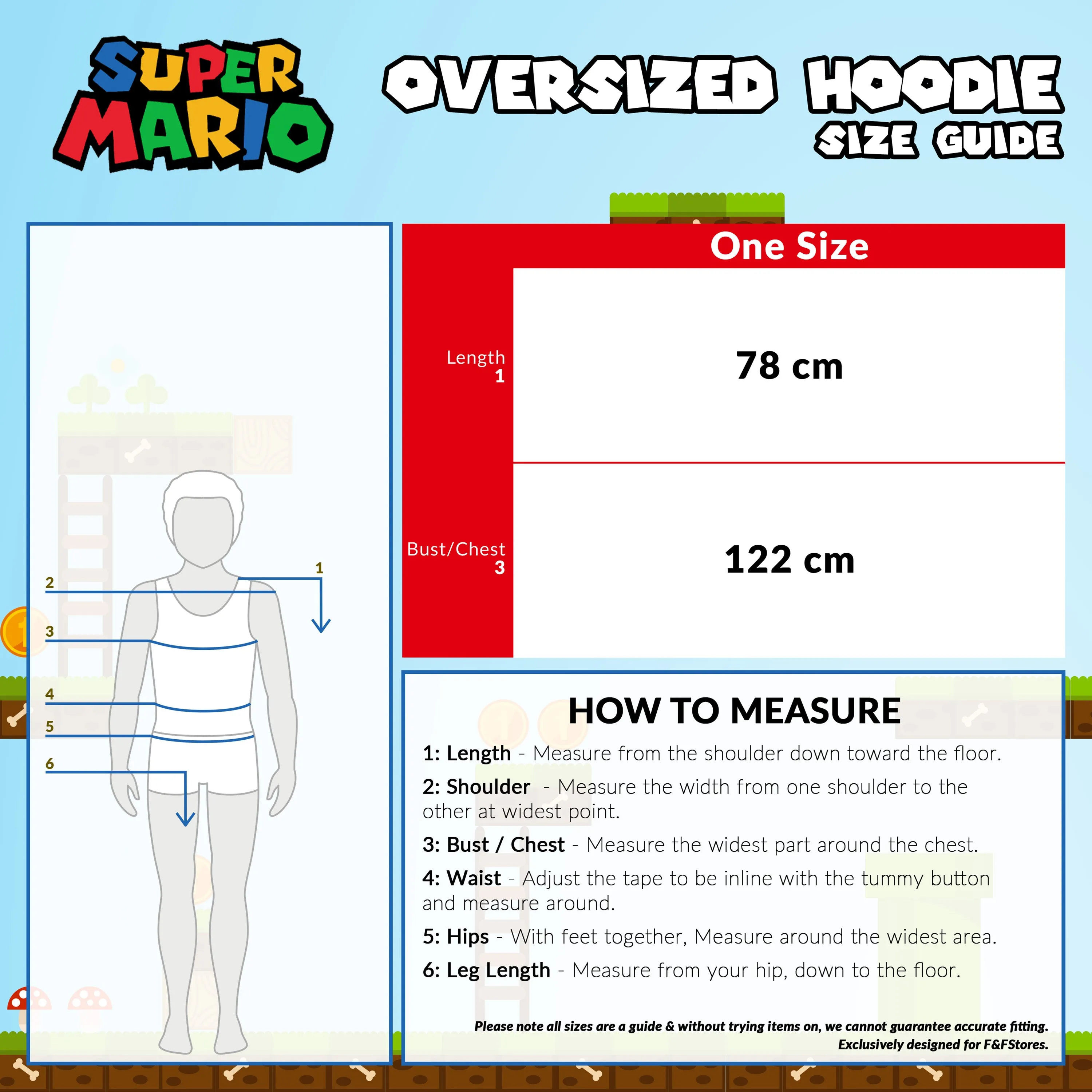 Super Mario Blue Hoodie For Boys, Fleece Oversized Hoodie Blanket for Kids