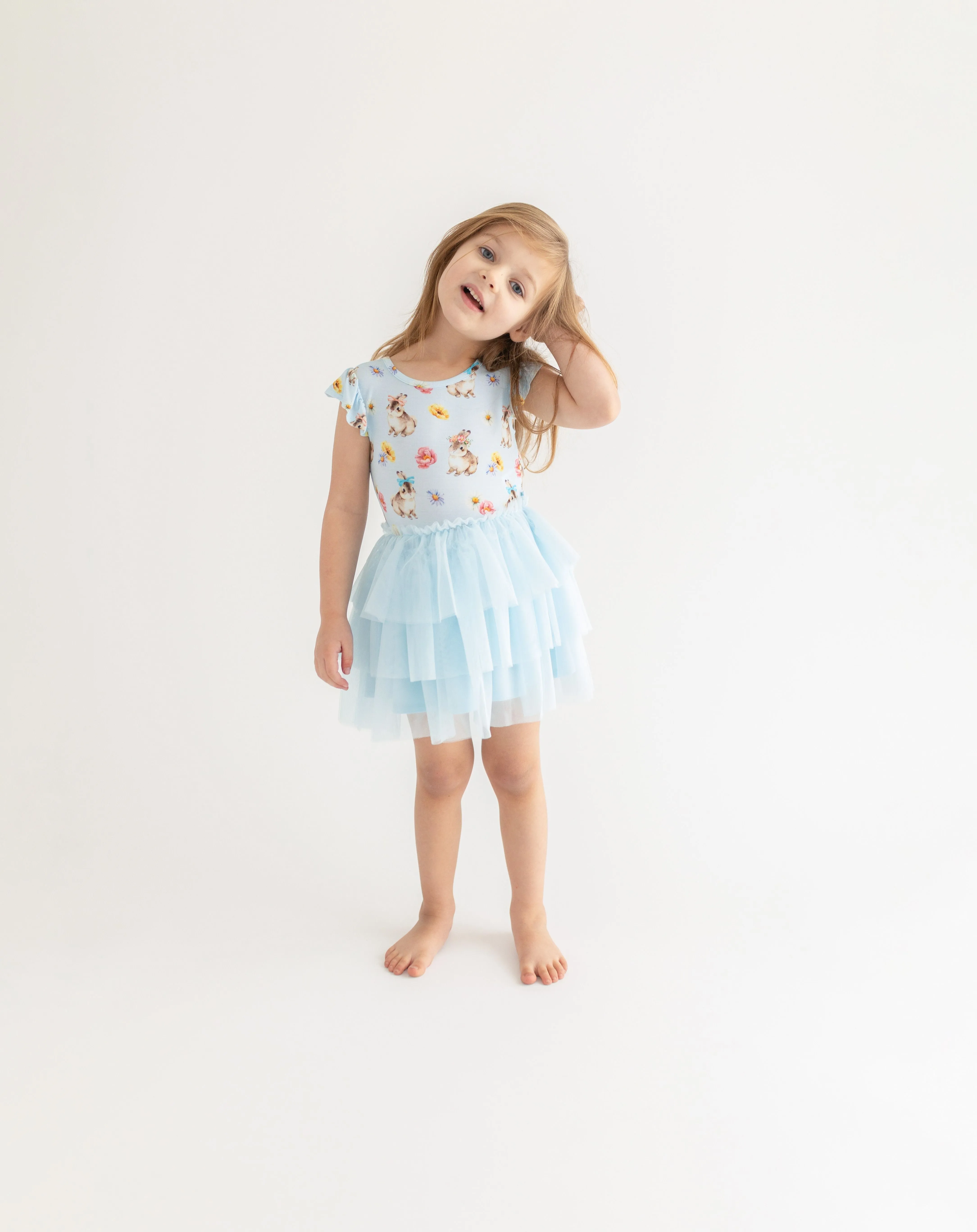 Tinsley Jane - Ruffled Cap Sleeve Tulle Dress