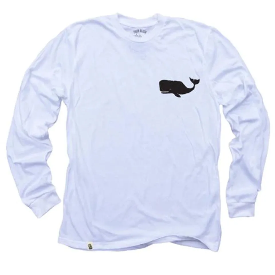 Whale Long Sleeve Light Shirt (w/ Free Necklace)