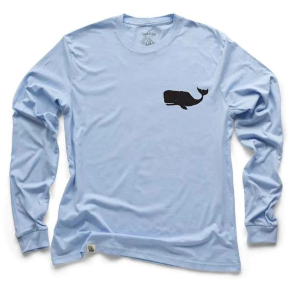 Whale Long Sleeve Light Shirt (w/ Free Necklace)