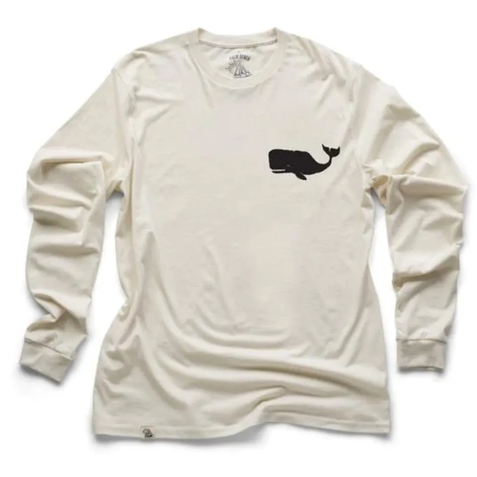Whale Long Sleeve Light Shirt (w/ Free Necklace)