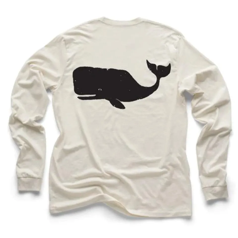 Whale Long Sleeve Light Shirt (w/ Free Necklace)