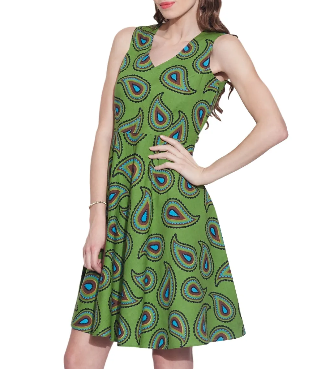 Womens Accessories Cotton Printed Dress,Machine Washable,W-CPD46-1623, Size-46 Inch