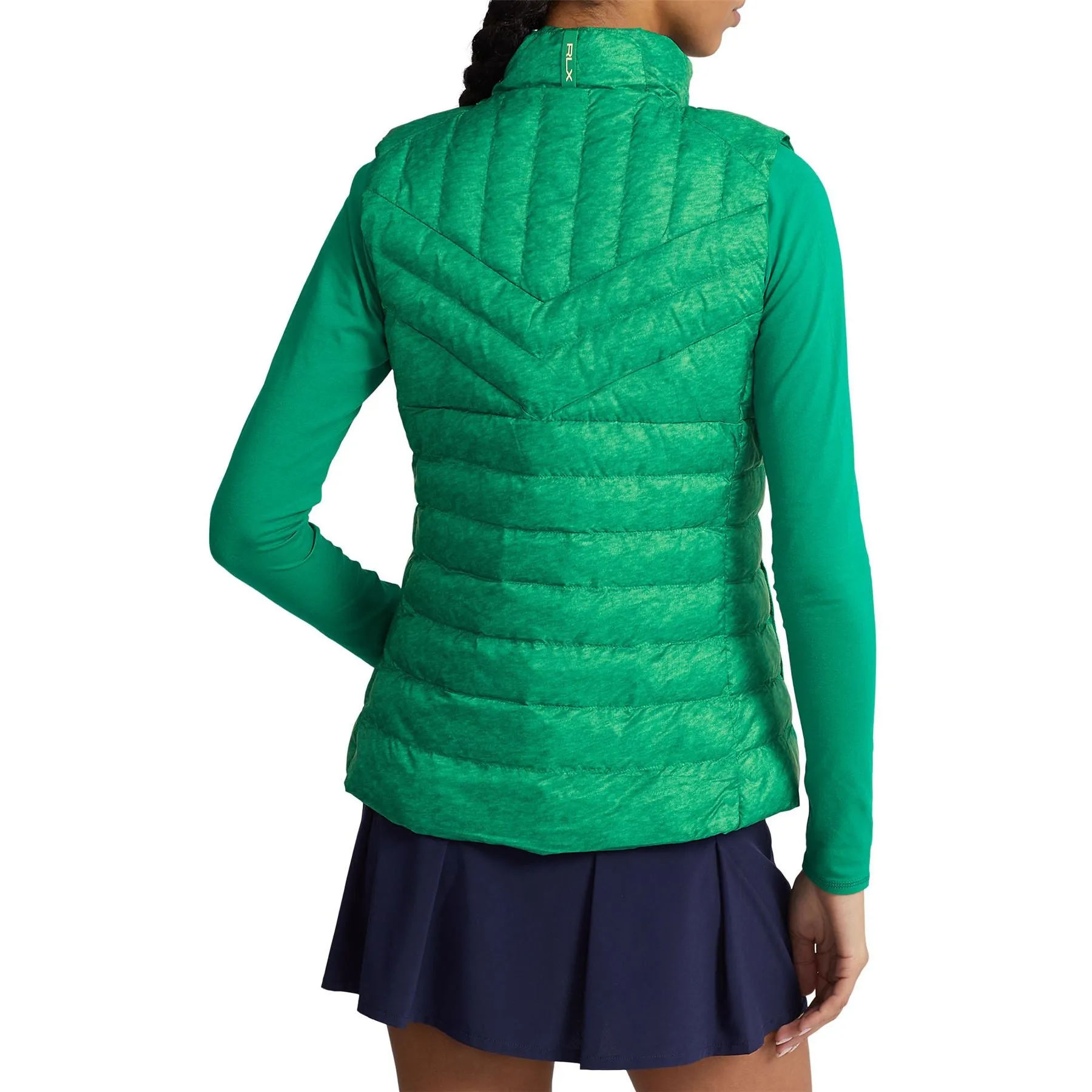 Womens Quilted Performance Full-Zip Vest Raft Green Heather - SS23