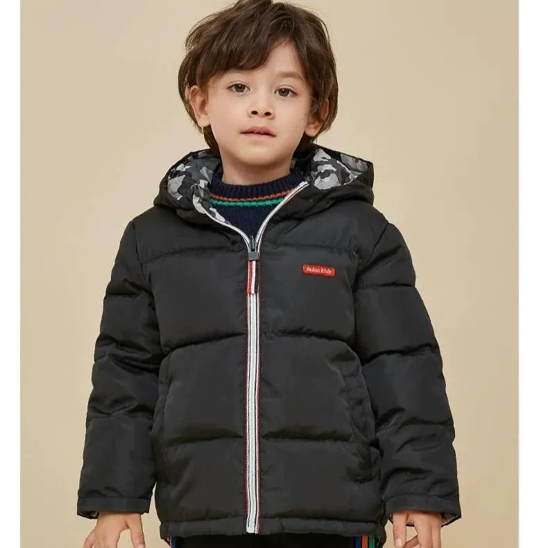 Y Double Sided Camo & Black Puffer Jacket 11791