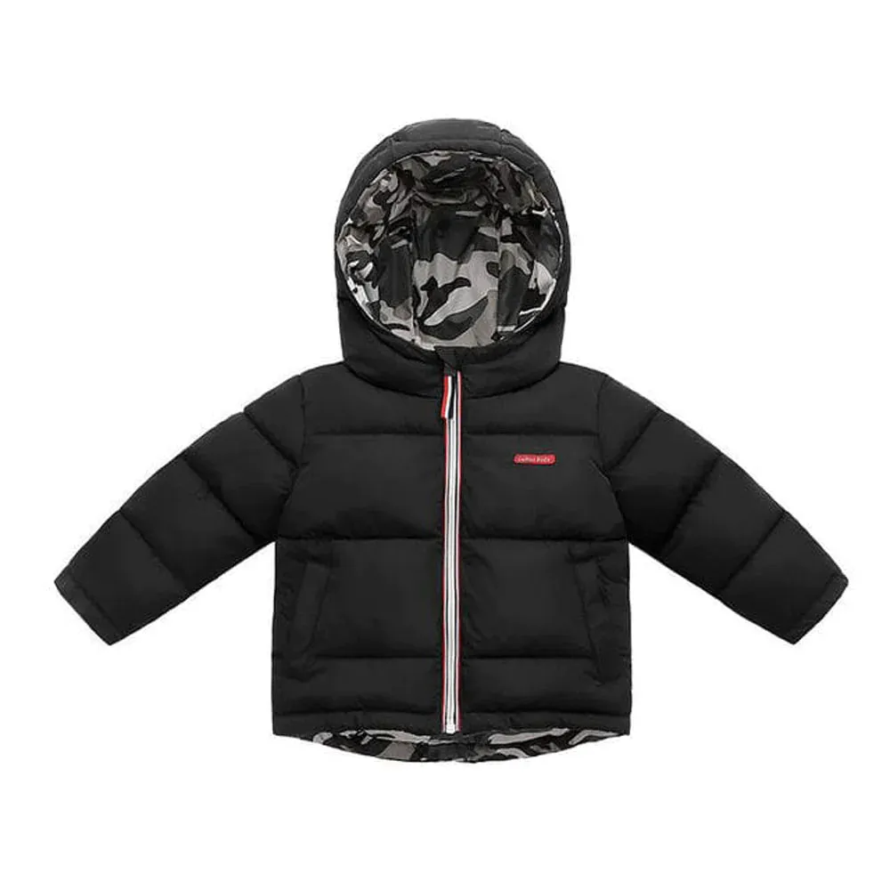 Y Double Sided Camo & Black Puffer Jacket 11791