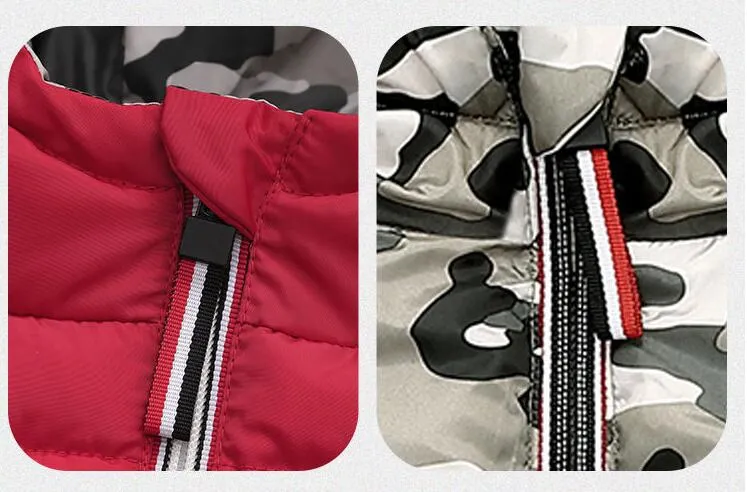 Y Double Sided Camo & Red Puffer Jacket 11792